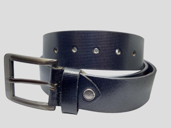 BLACK LEATHER BELT FOR MEN