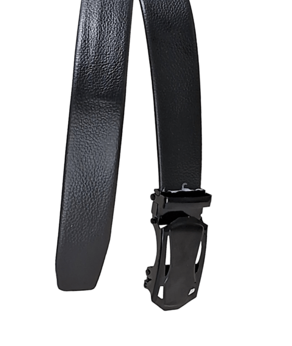 Minimart auto-lock artificial leather belt for men with innovative buckle