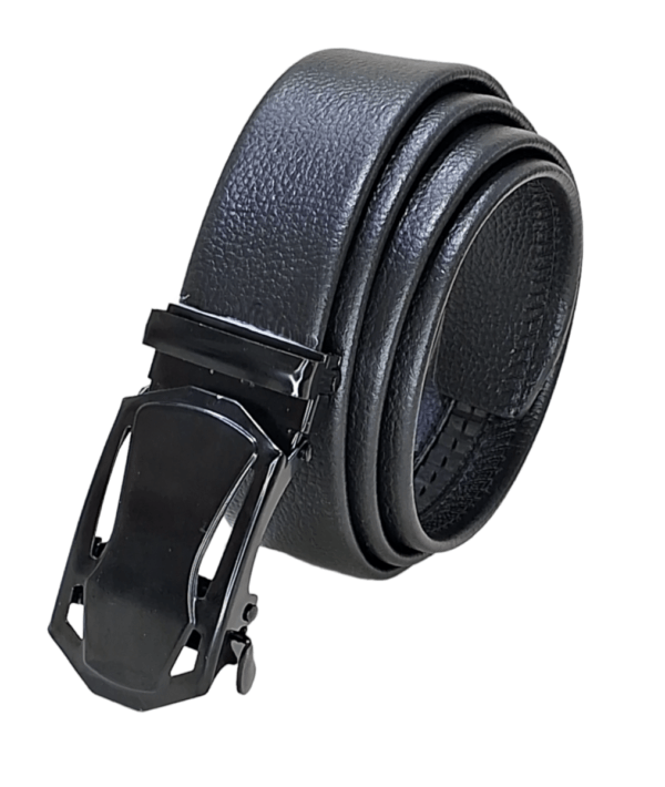 Minimart auto-lock artificial leather belt for mens with innovative buckle