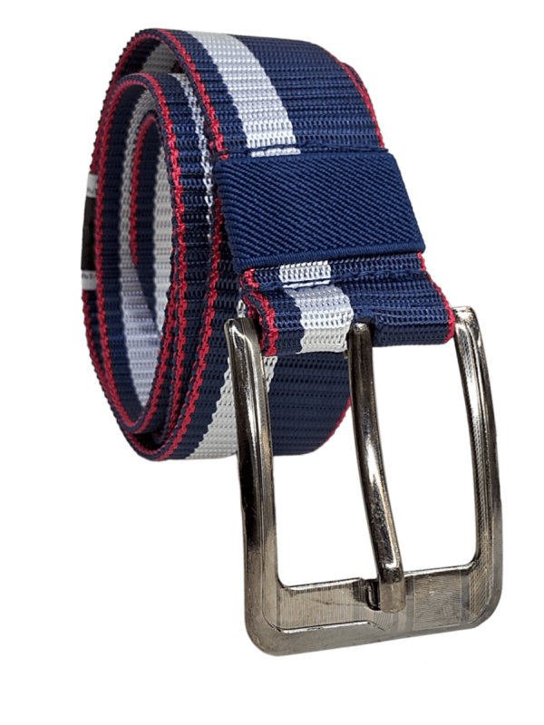 "Classic Waist Belt for Men in Rich Blue fabric cotton"