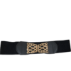 "Close-up of Minimart’s Ladies Gold Belt for Dress, showcasing the lustrous gold metal and elegant design."