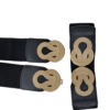 This image showcases Minimart’s Ladies Belt for Long Dress, highlighting its premium black leather material and elegant metal buckle. The belt is designed for a perfect fit with its adjustable feature, making it an ideal accessory for enhancing long dresses. Its classic design and high-quality craftsmanship add a refined touch to both casual and formal outfits."