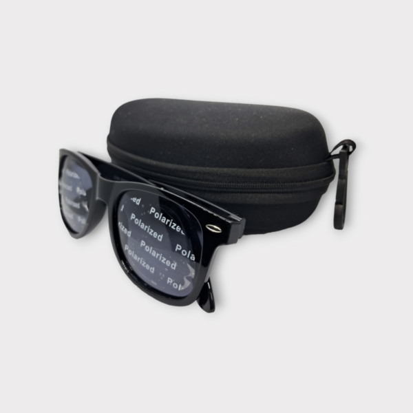 Polarized UV protection sunglasses with reflective lenses and stylish frame."