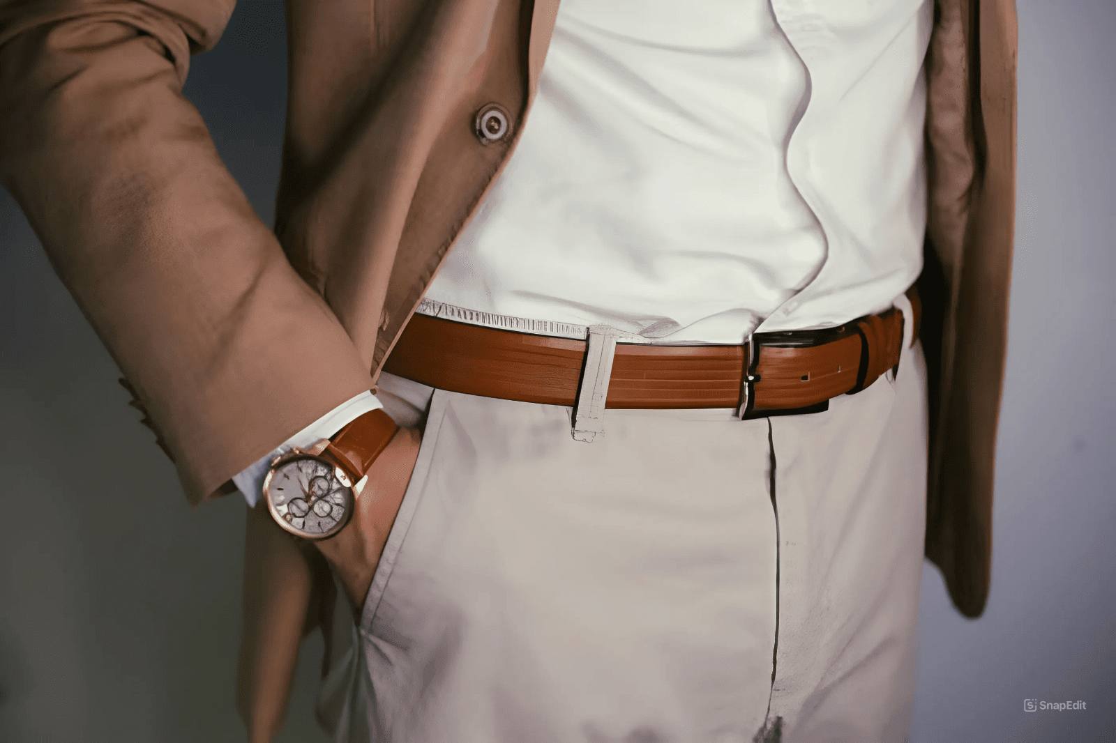 Leather belt for men, crafted from premium materials, showcasing durability and timeless style.
